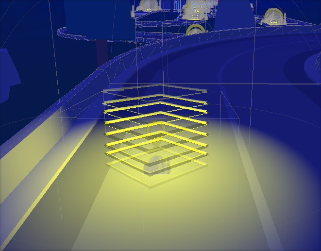 Square-shaped checkpoint.